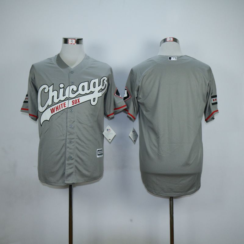 Men Chicago White Sox Blank Grey MLB Jerseys